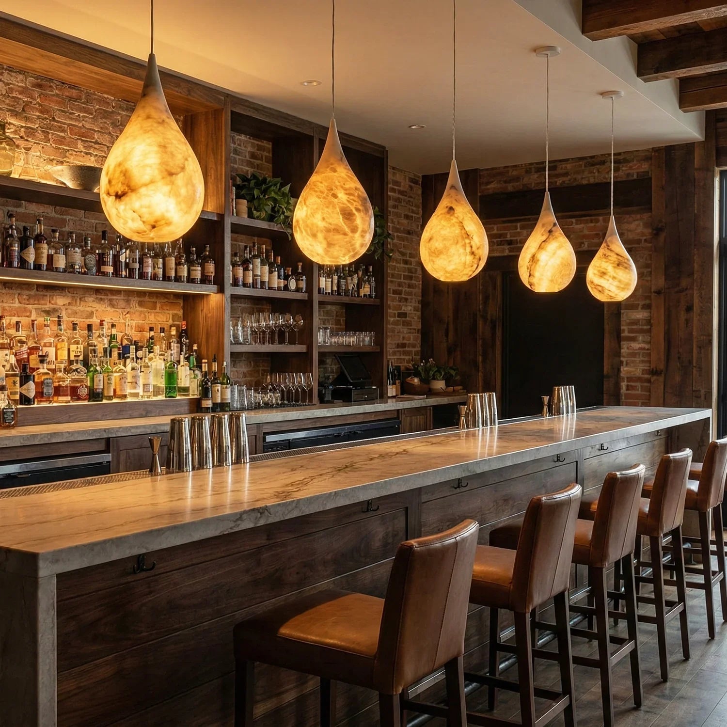 Raindrop Alabaster Pendant Light | wildoxy