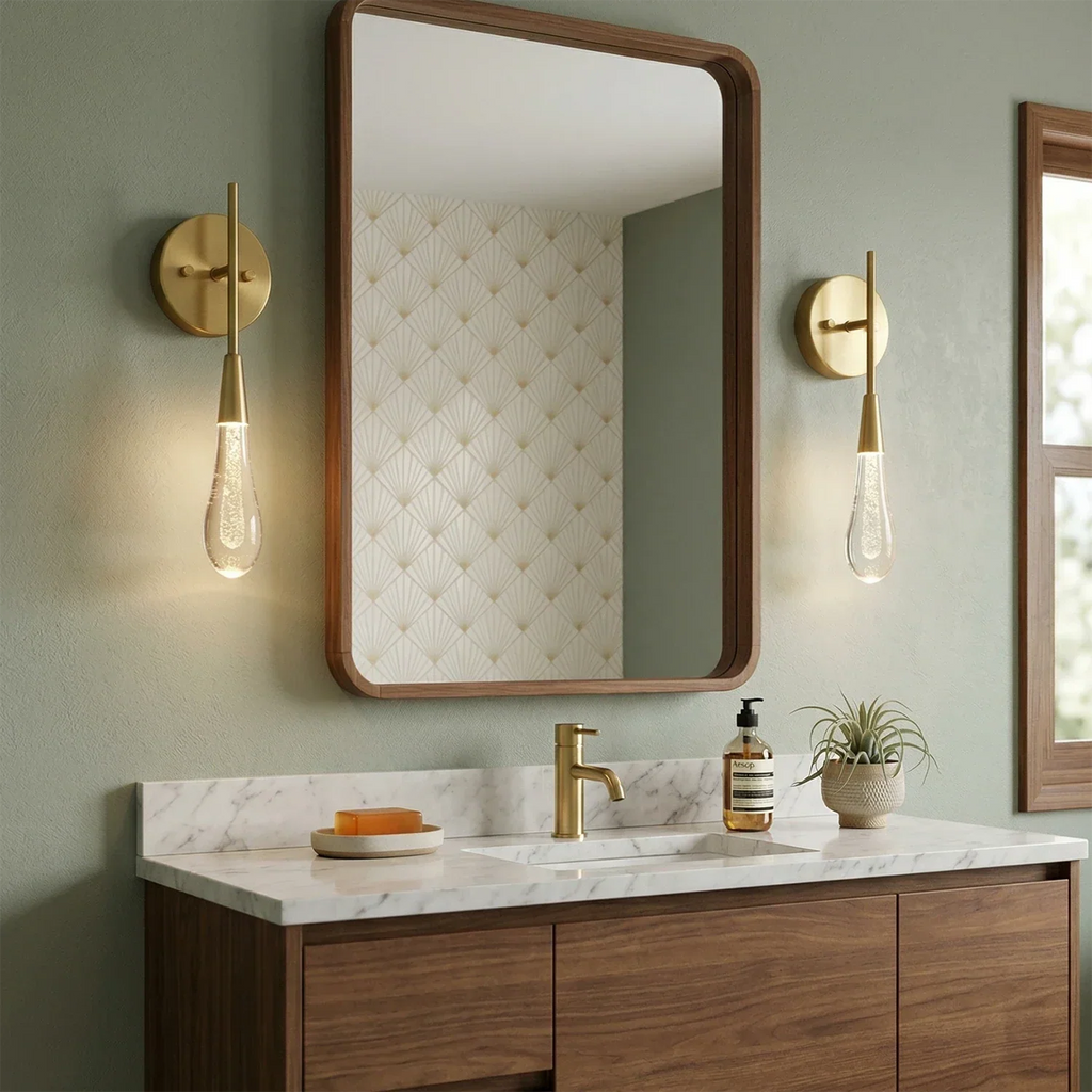 Raindrop Glass Solitaire Wall Lamp | wildoxy