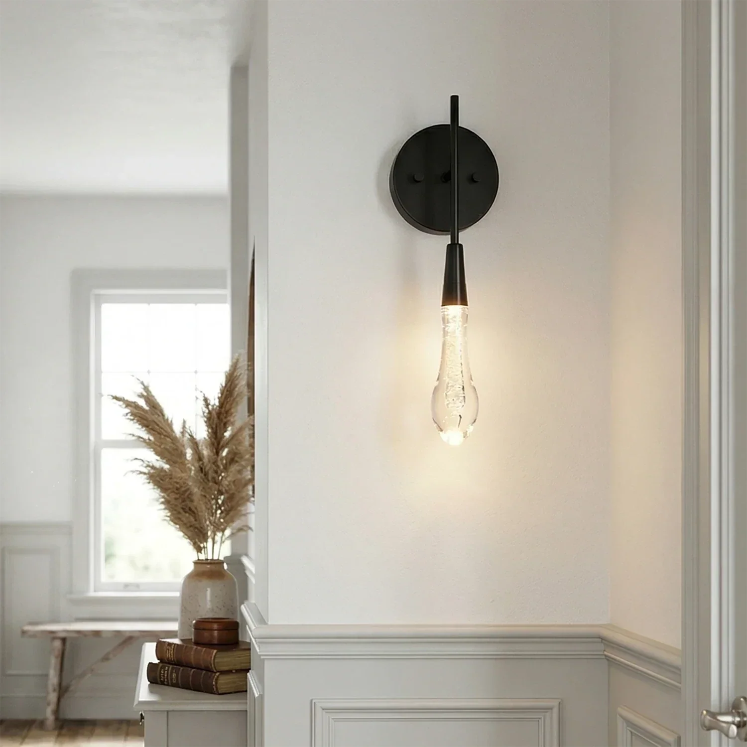 Raindrop Glass Solitaire Wall Lamp | wildoxy