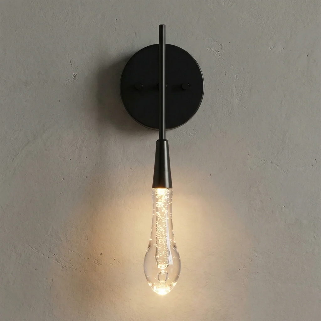 Raindrop Glass Solitaire Wall Lamp | wildoxy