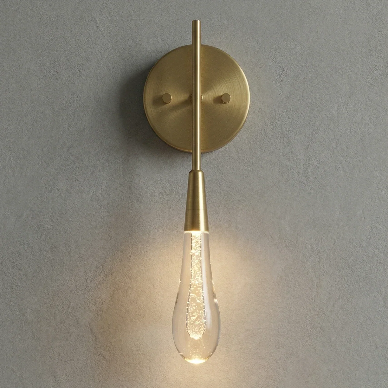 Raindrop Glass Solitaire Wall Lamp | wildoxy