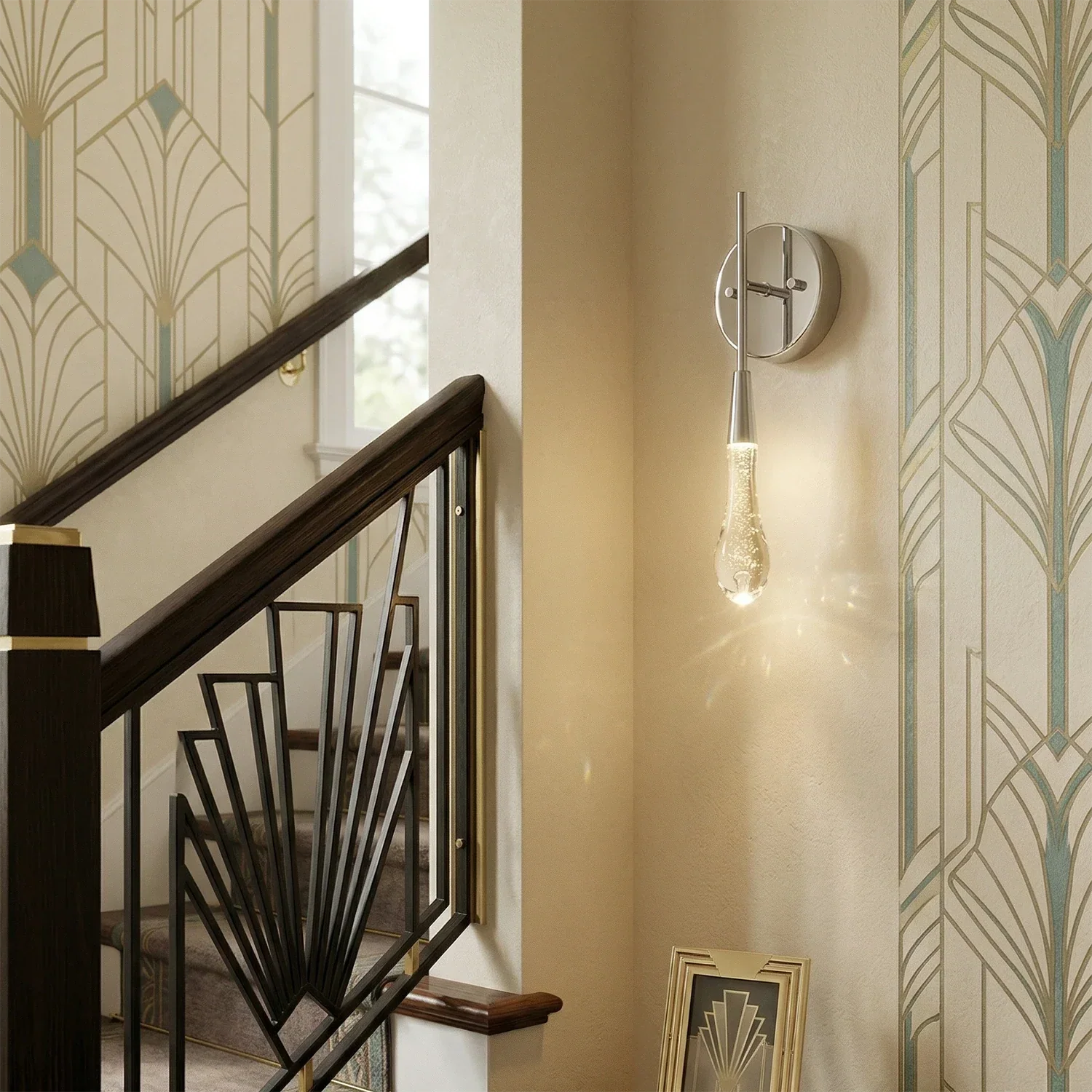 Raindrop Glass Solitaire Wall Lamp | wildoxy
