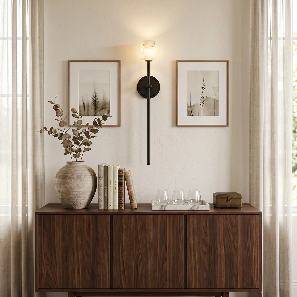 Rainer Alabaster Torch Wall Sconce | wildoxy