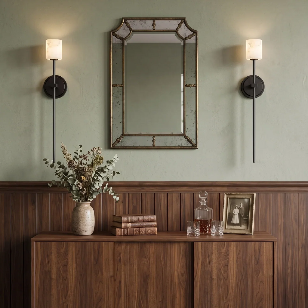 Rainer Alabaster Torch Wall Sconce | wildoxy