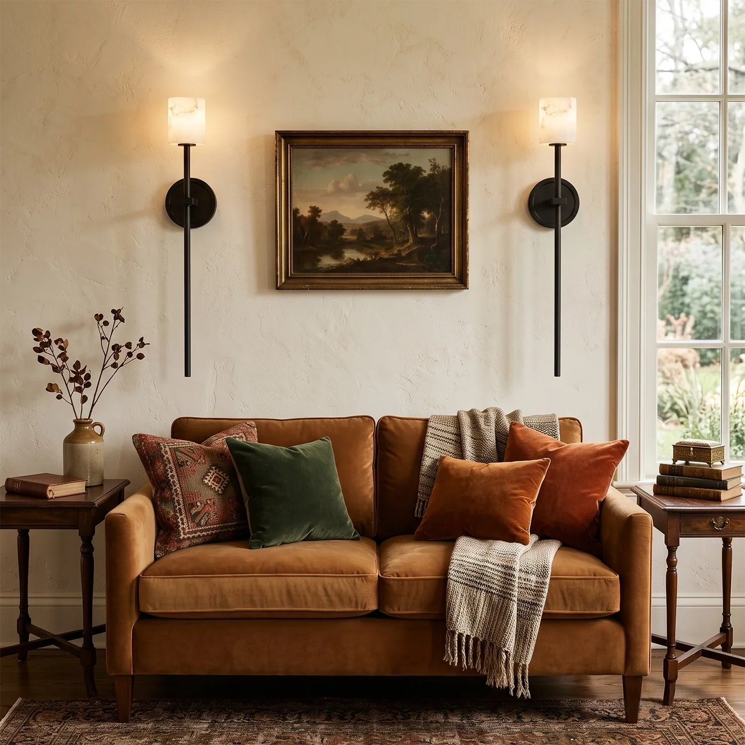 Rainer Alabaster Torch Wall Sconce | wildoxy