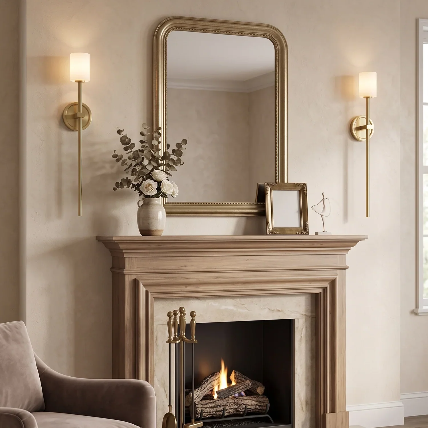 Rainer Alabaster Torch Wall Sconce | wildoxy