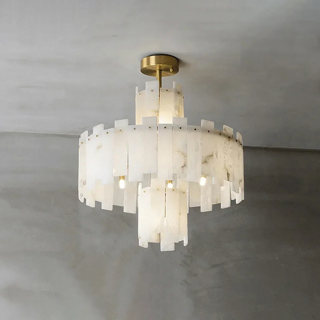 Rectangle Alabaster Irregular Chandelier | wildoxy