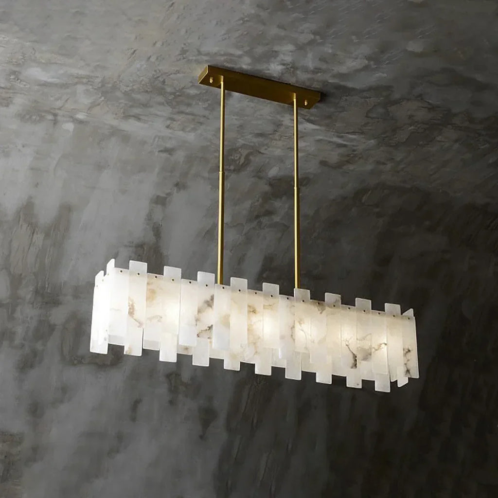 Rectangle Alabaster Irregular Chandelier | wildoxy