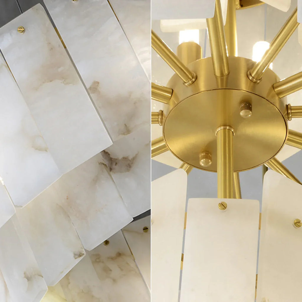 Rectangle Alabaster Irregular Chandelier | wildoxy