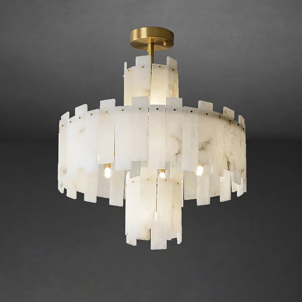 Rectangle Alabaster Irregular Chandelier | wildoxy
