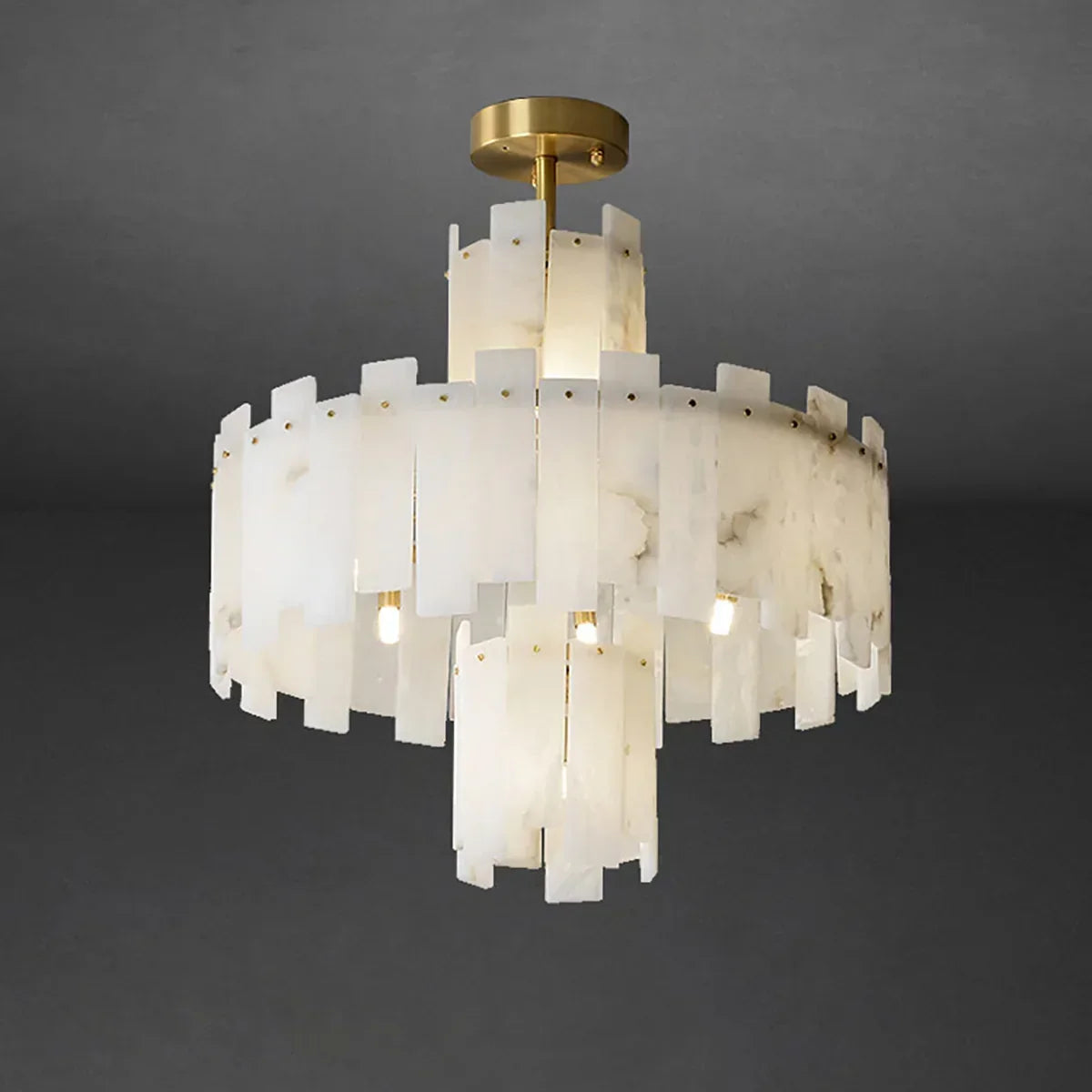 Rectangle Alabaster Irregular Chandelier | wildoxy