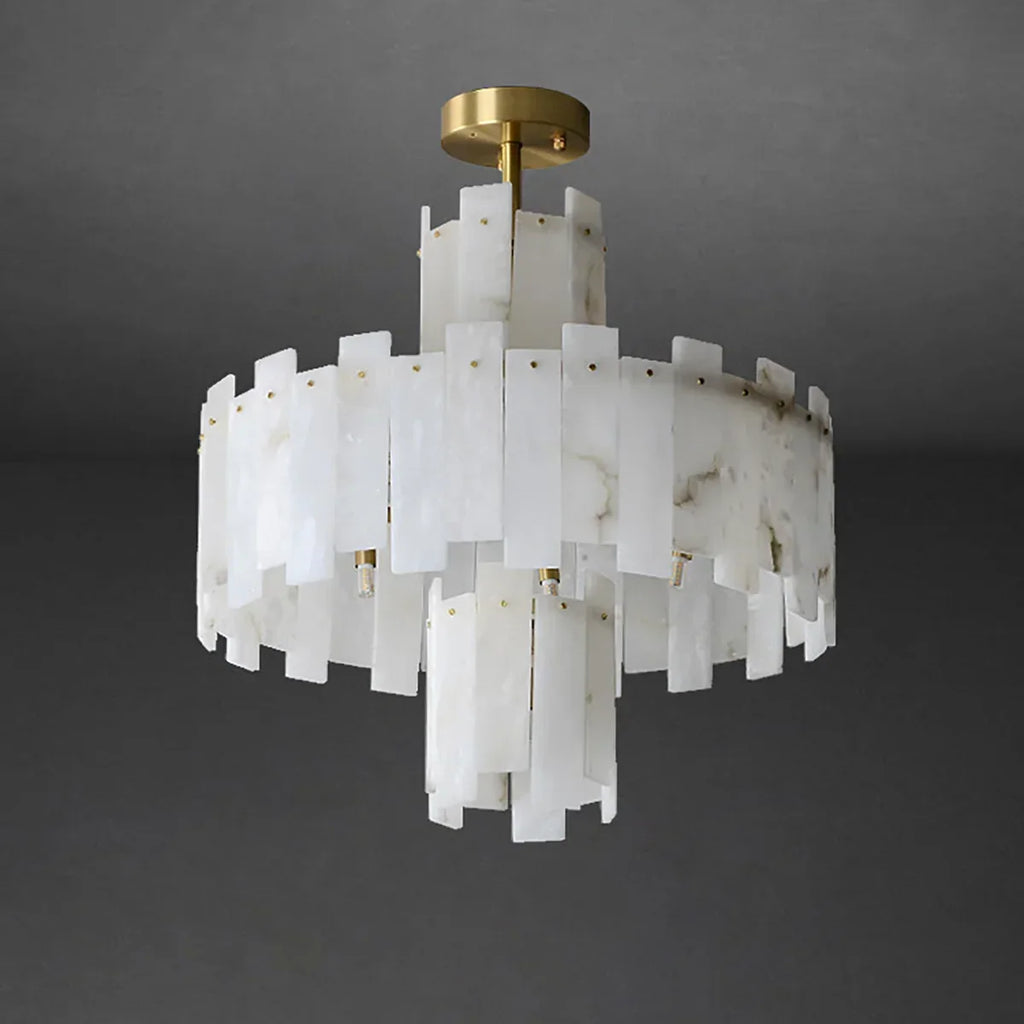 Rectangle Alabaster Irregular Chandelier | wildoxy