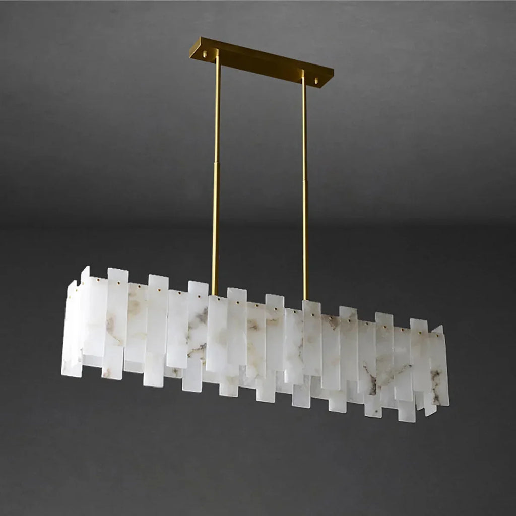 Rectangle Alabaster Irregular Chandelier | wildoxy