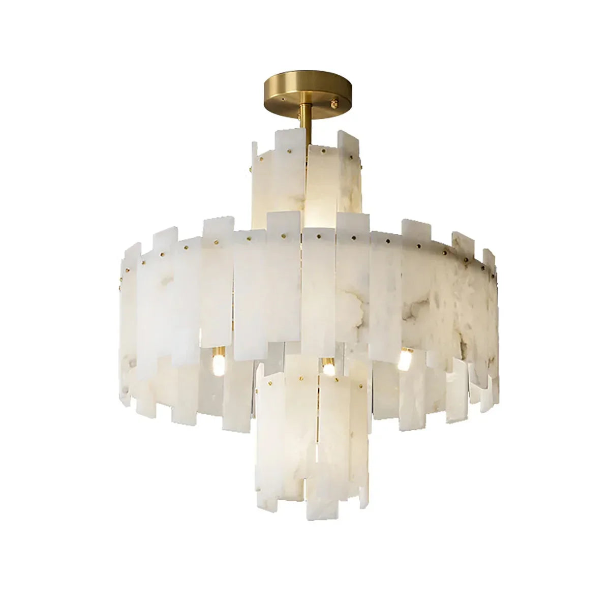 Rectangle Alabaster Irregular Chandelier | wildoxy