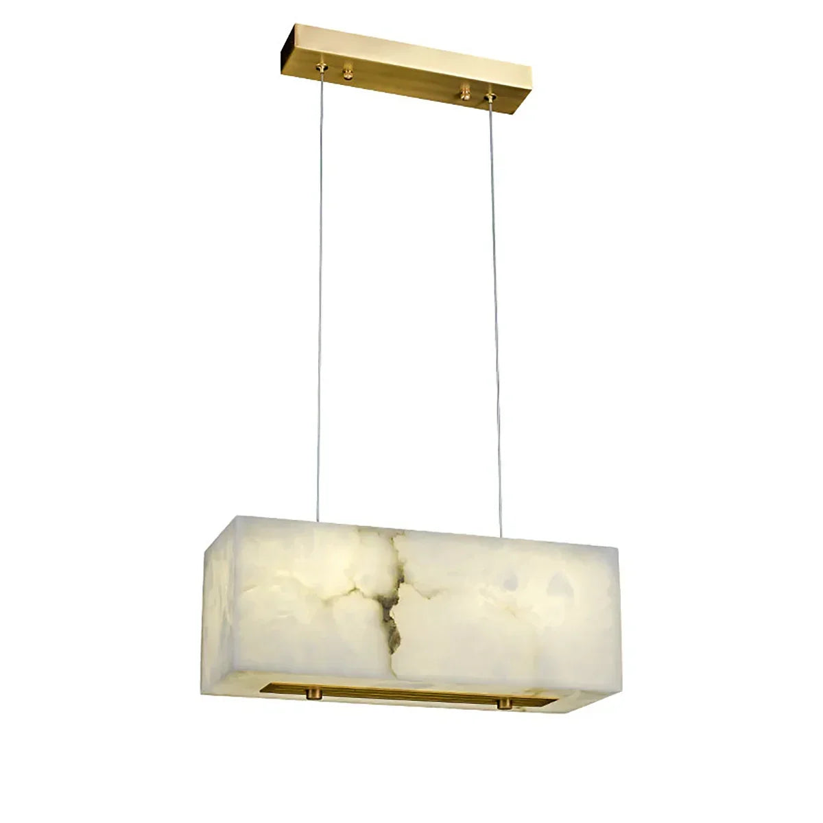 Rectangular Alabaster Box Shaped Pendant Lamp | wildoxy