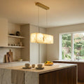 Rectangular Alabaster Box Shaped Pendant Lamp | wildoxy
