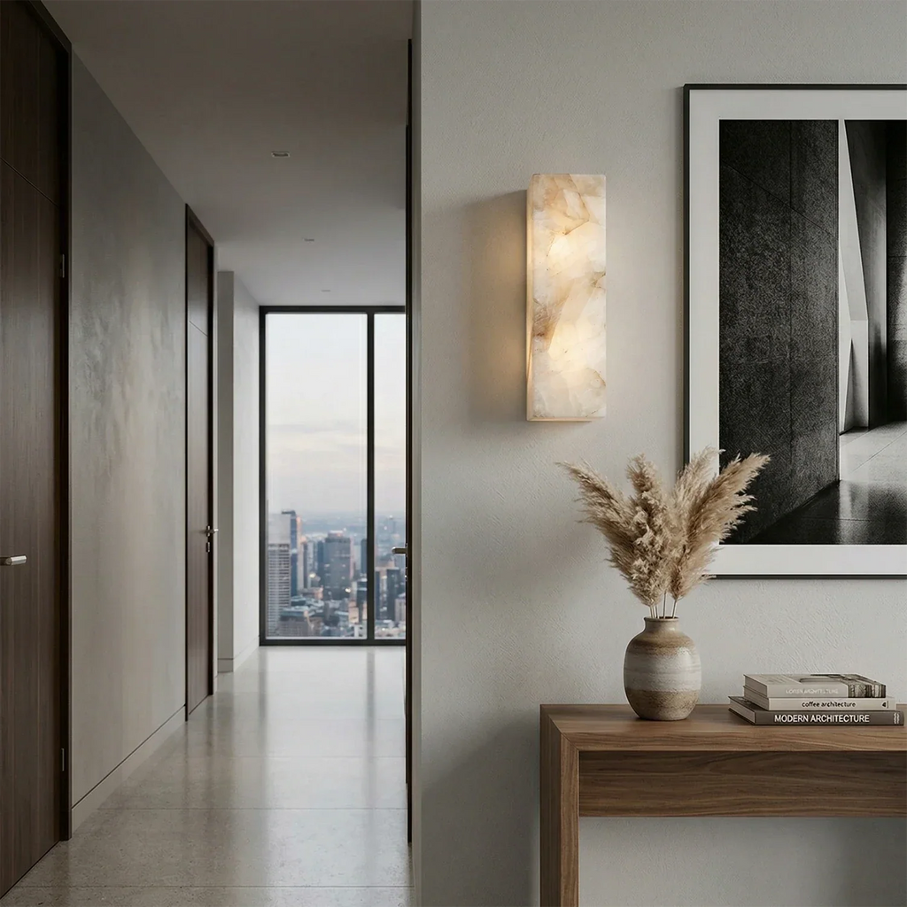 Rectangular Alabaster Wall Light | wildoxy