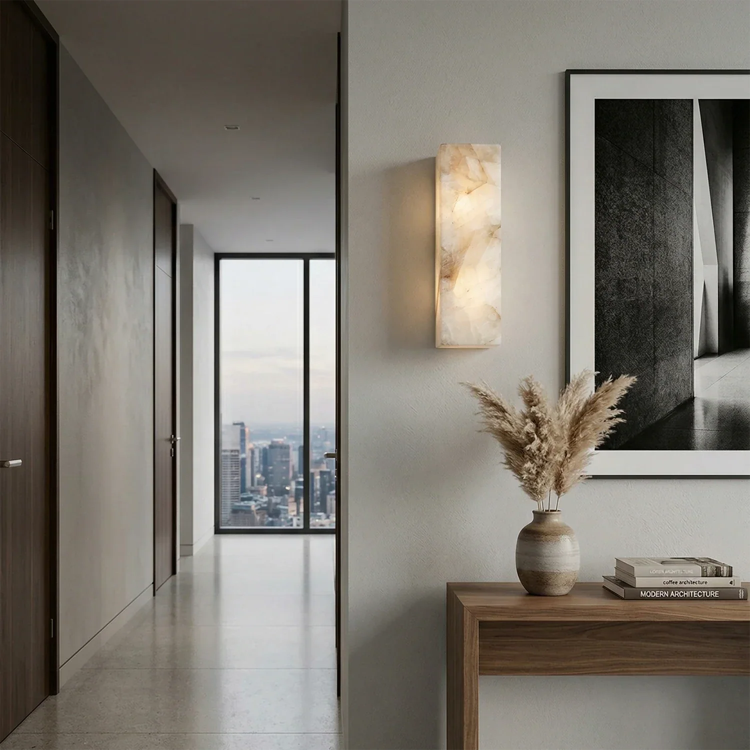 Rectangular Alabaster Wall Light | wildoxy