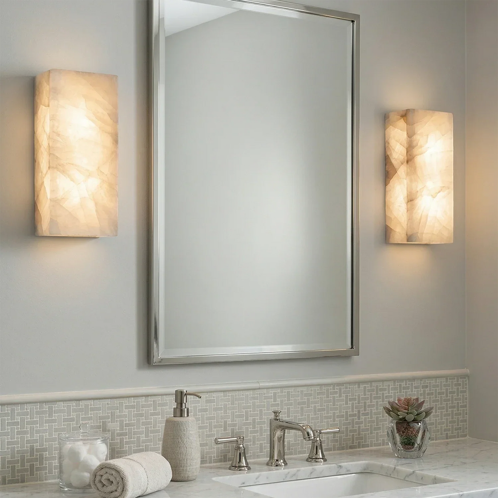 Rectangular Alabaster Wall Light | wildoxy