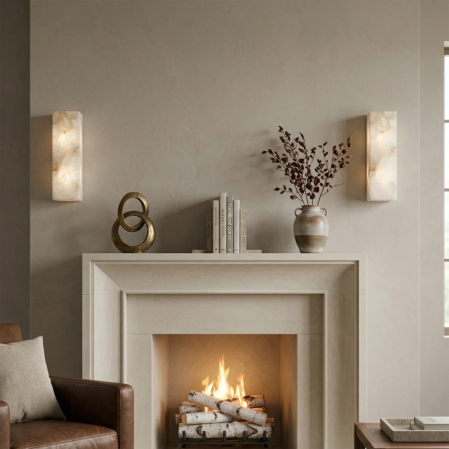 Rectangular Alabaster Wall Light | wildoxy
