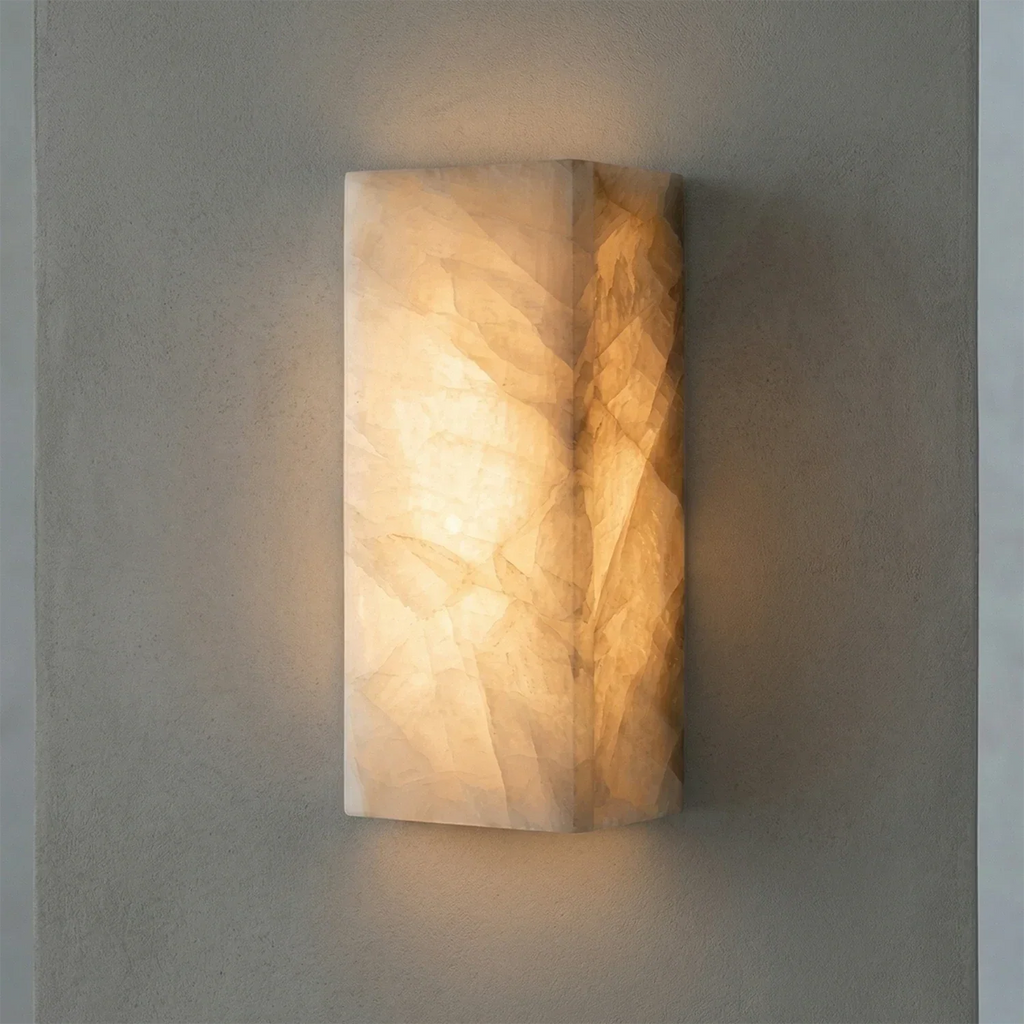 Rectangular Alabaster Wall Light | wildoxy