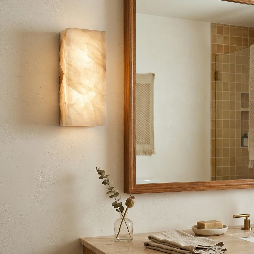 Rectangular Alabaster Wall Light | wildoxy