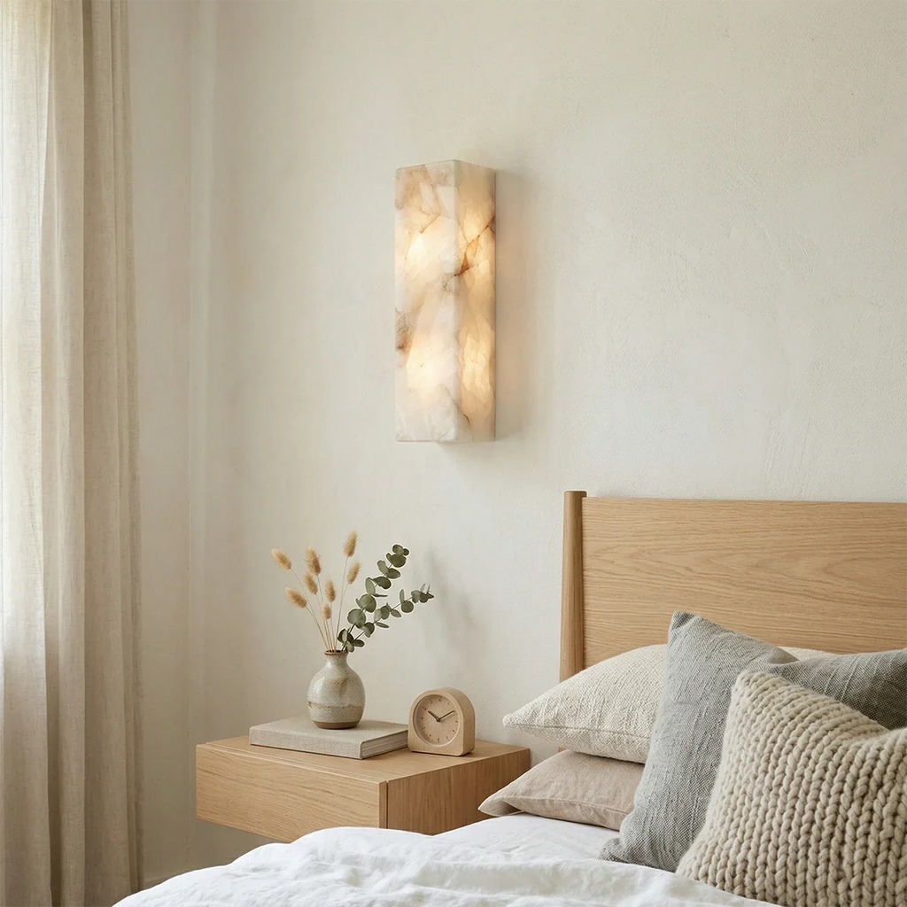 Rectangular Alabaster Wall Light | wildoxy