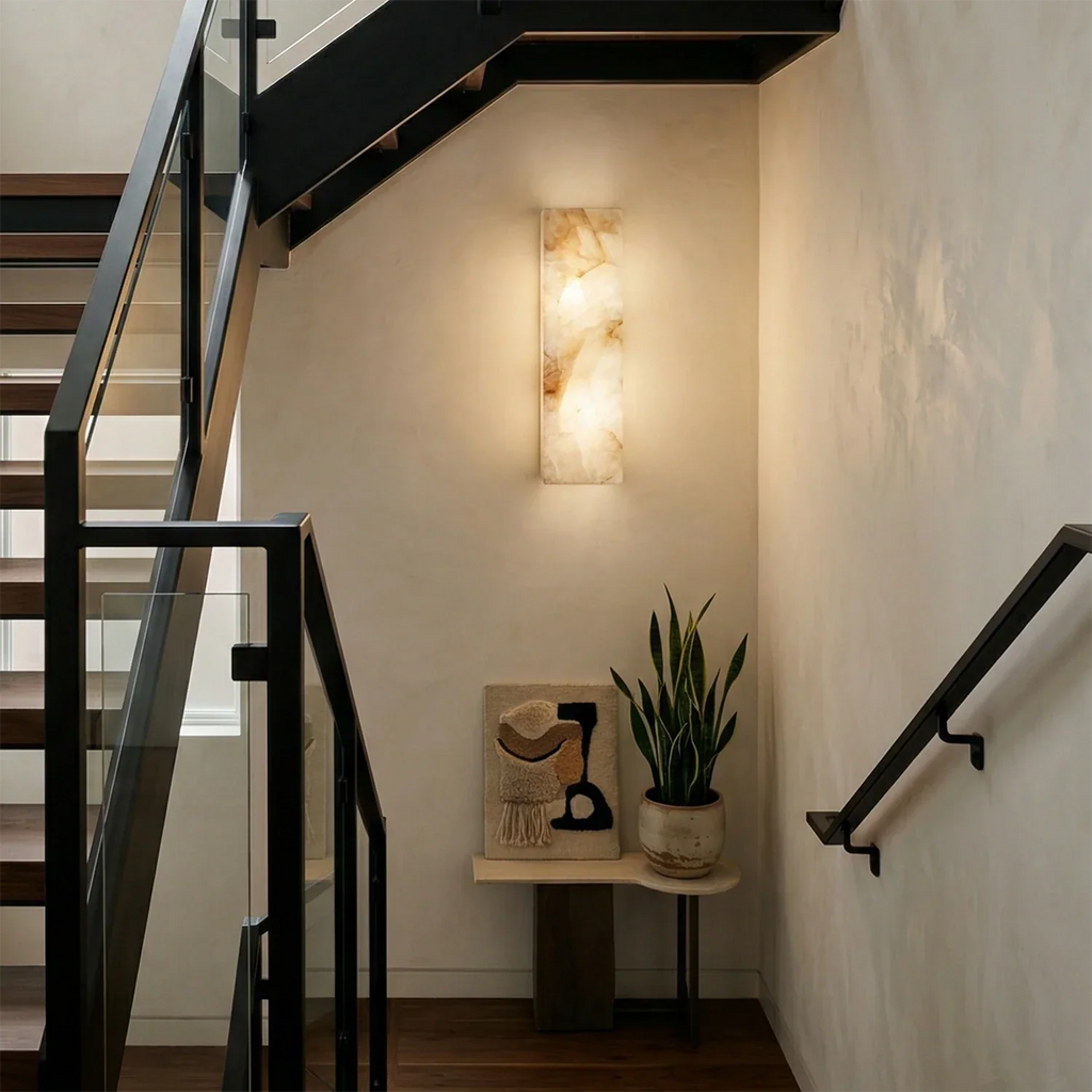 Rectangular Alabaster Wall Light | wildoxy