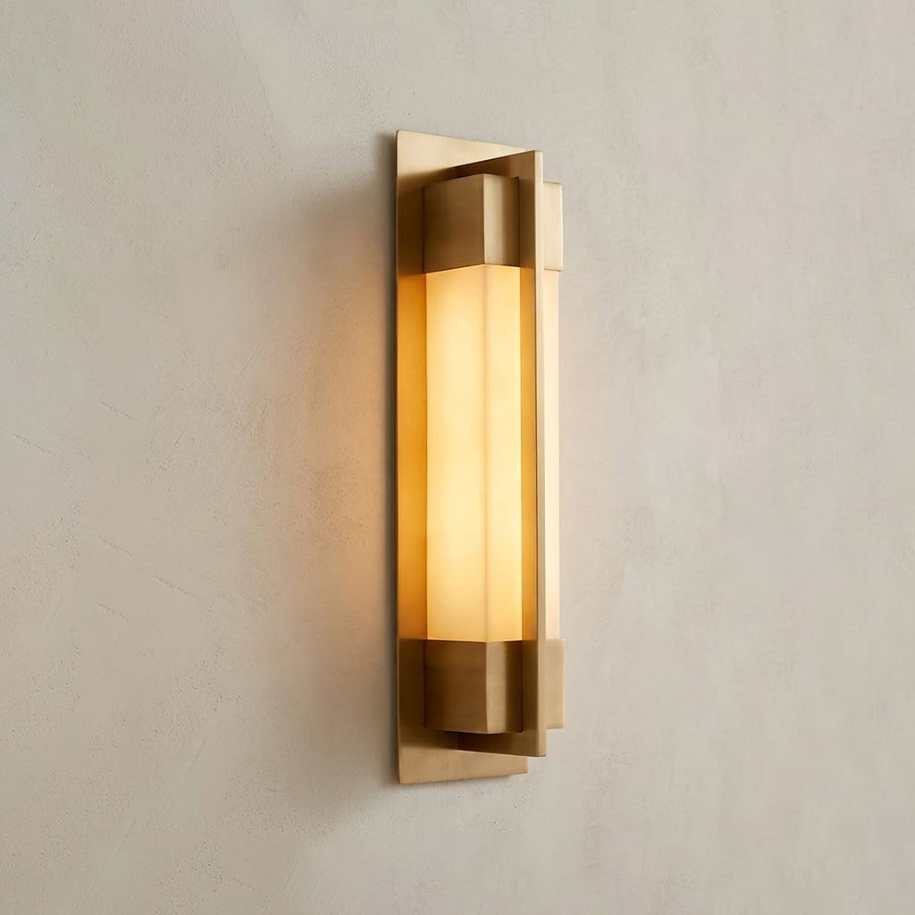 Rectangular Brass Resin LED Wall Lamp | wildoxy