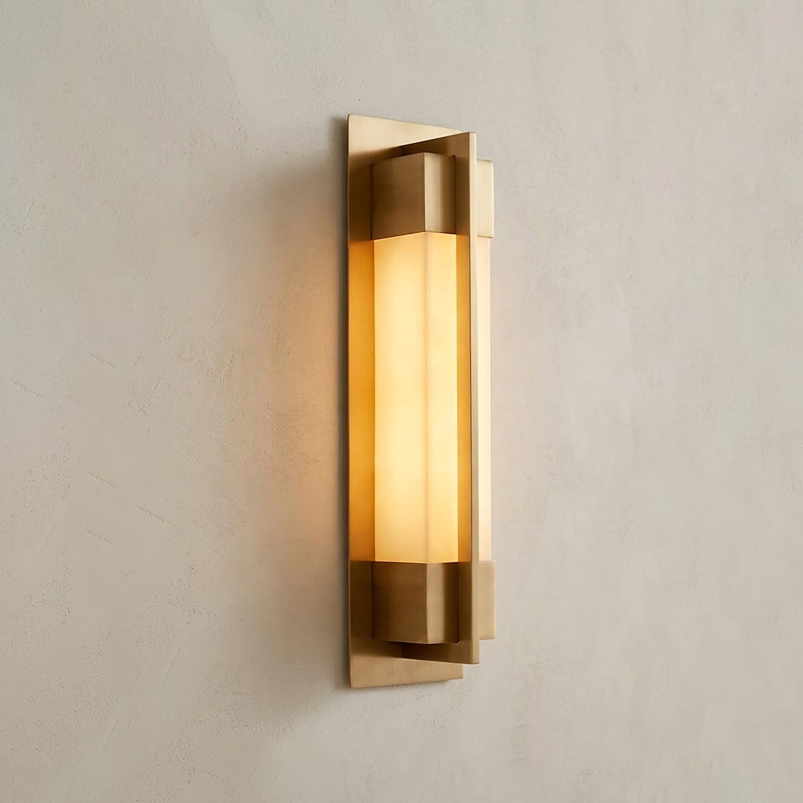 Rectangular Brass Resin LED Wall Lamp | wildoxy