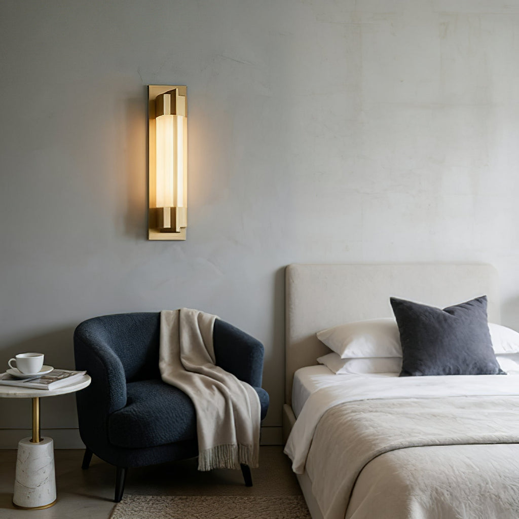 Rectangular Brass Resin LED Wall Lamp | wildoxy