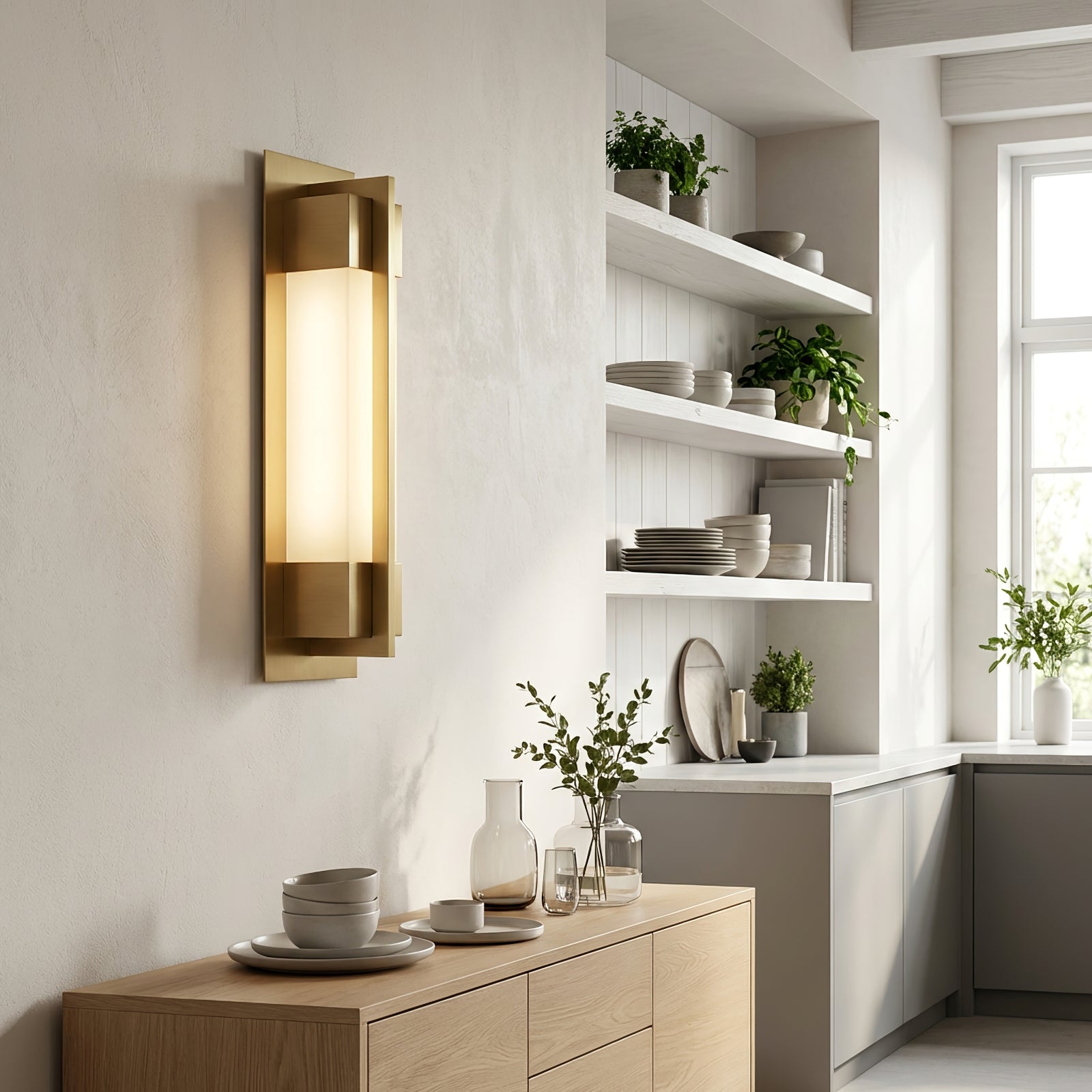 Rectangular Brass Resin LED Wall Lamp | wildoxy