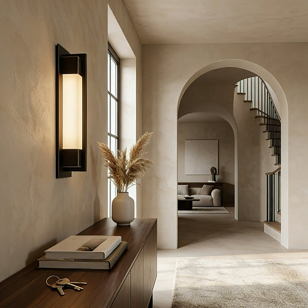 Rectangular Brass Resin LED Wall Lamp | wildoxy