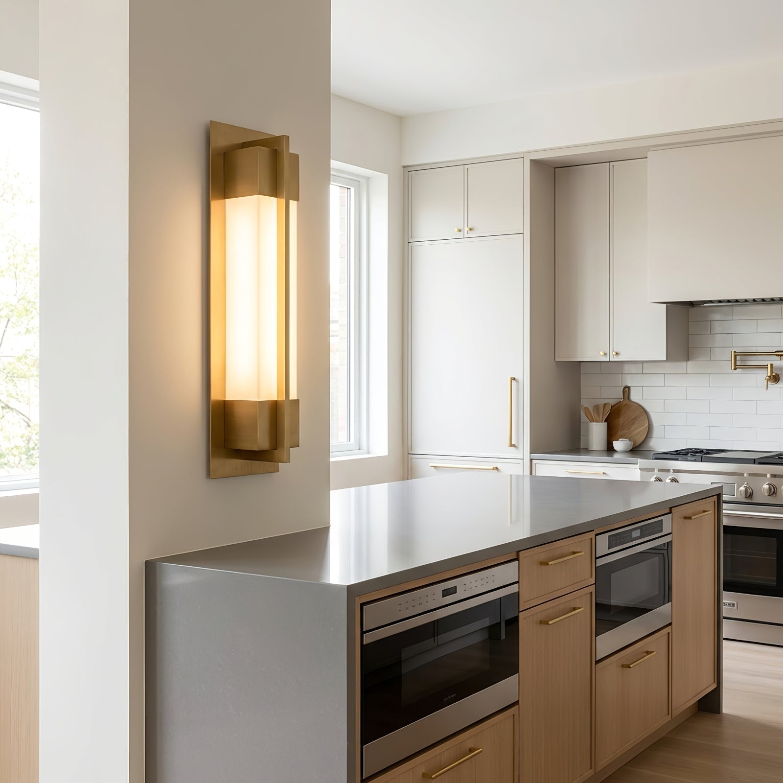 Rectangular Brass Resin LED Wall Lamp | wildoxy