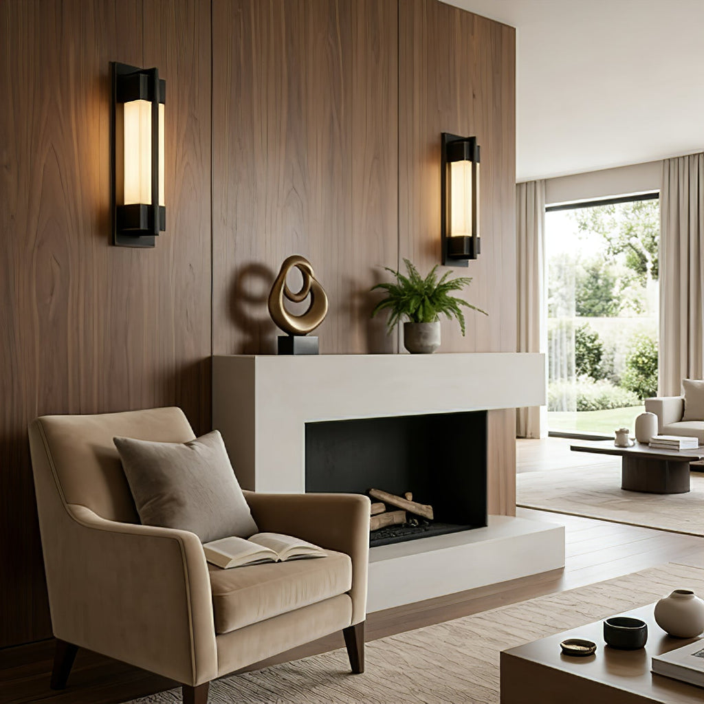 Rectangular Brass Resin LED Wall Lamp | wildoxy