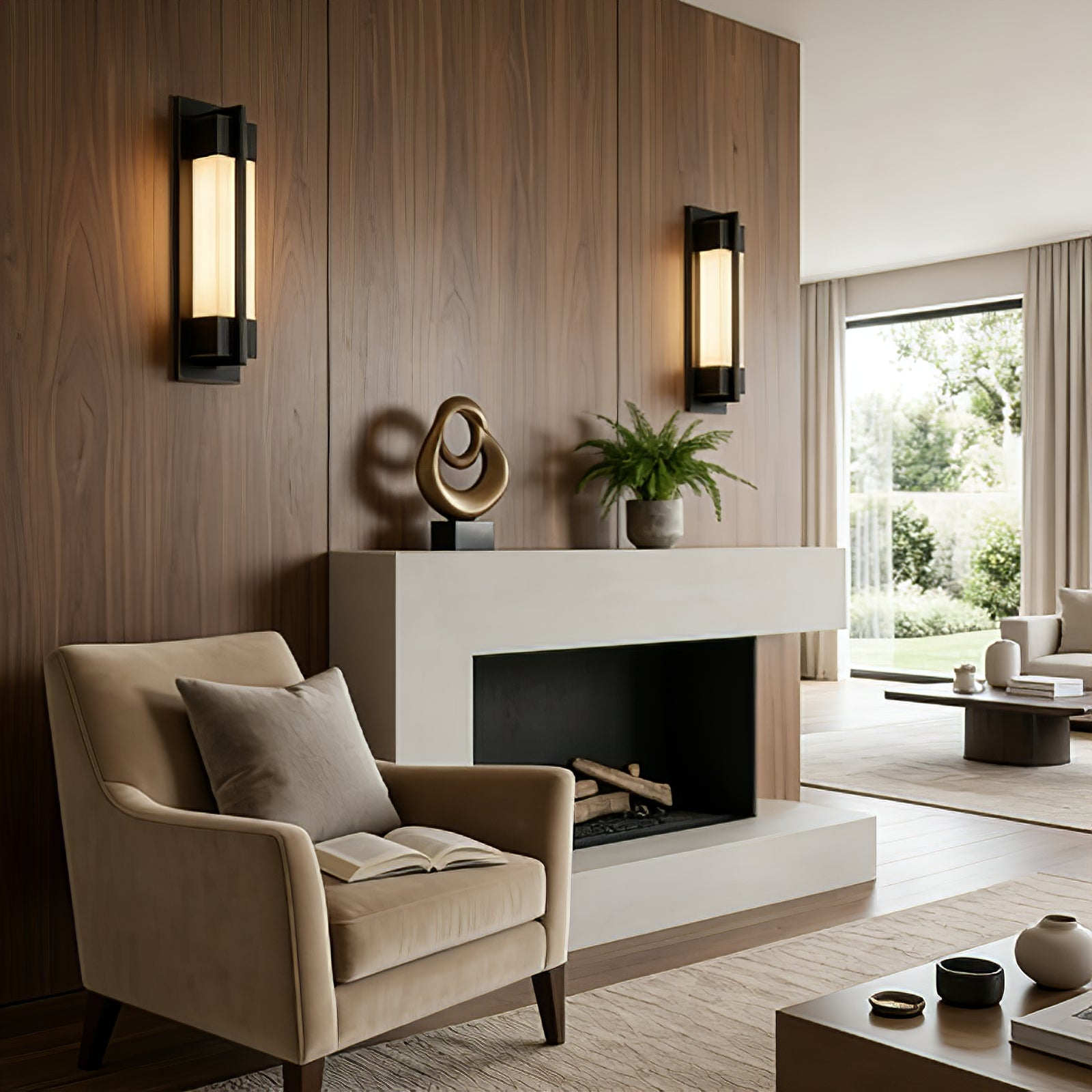 Rectangular Brass Resin LED Wall Lamp | wildoxy
