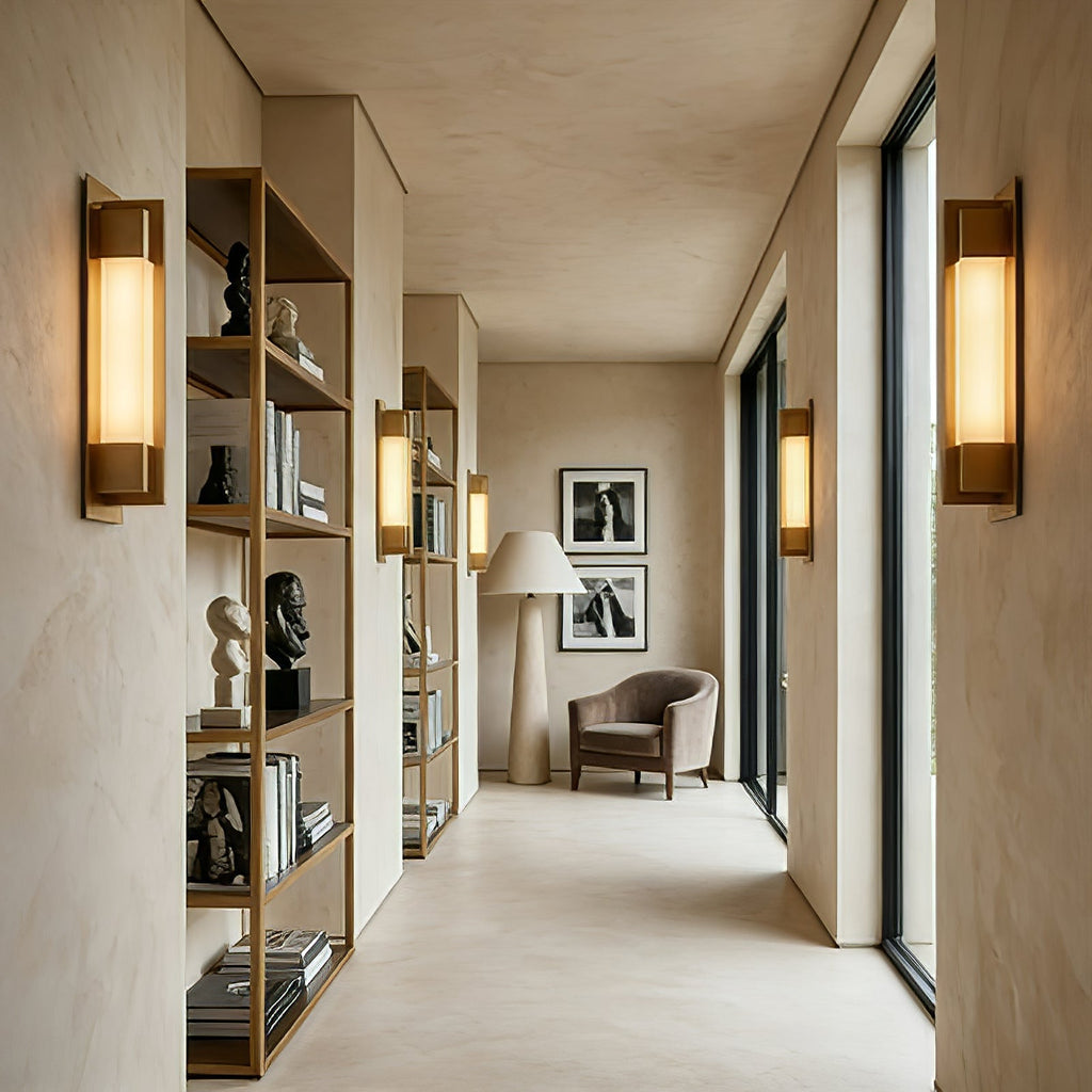Rectangular Brass Resin LED Wall Lamp | wildoxy