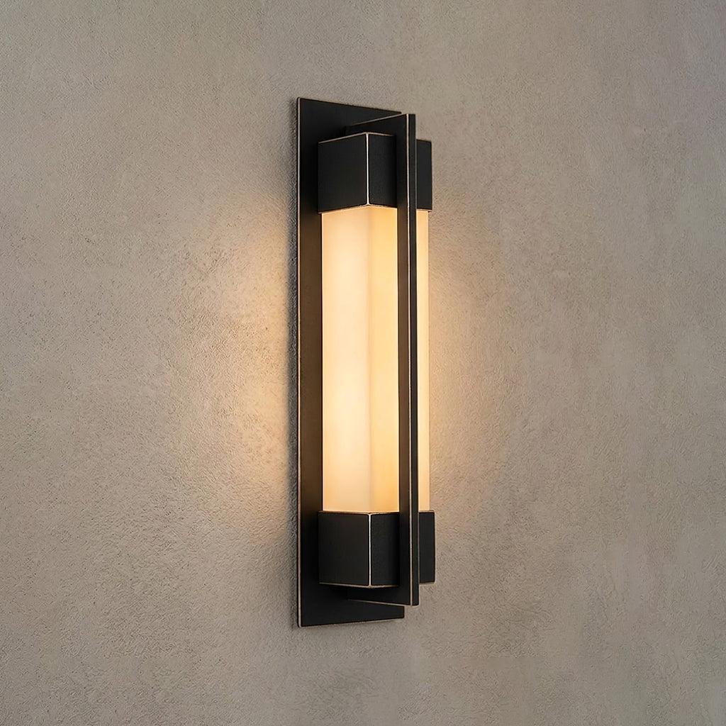 Rectangular Brass Resin LED Wall Lamp | wildoxy