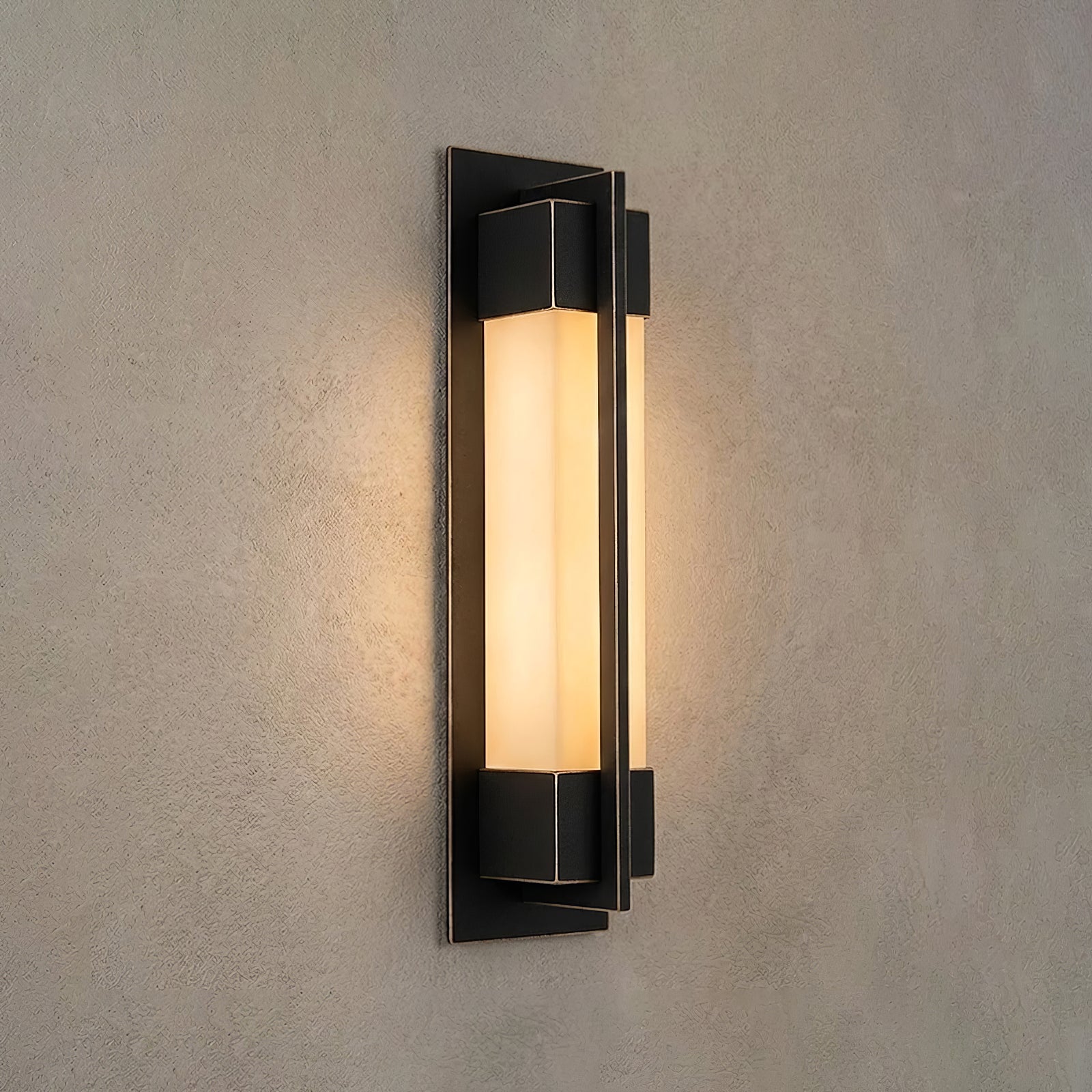 Rectangular Brass Resin LED Wall Lamp | wildoxy