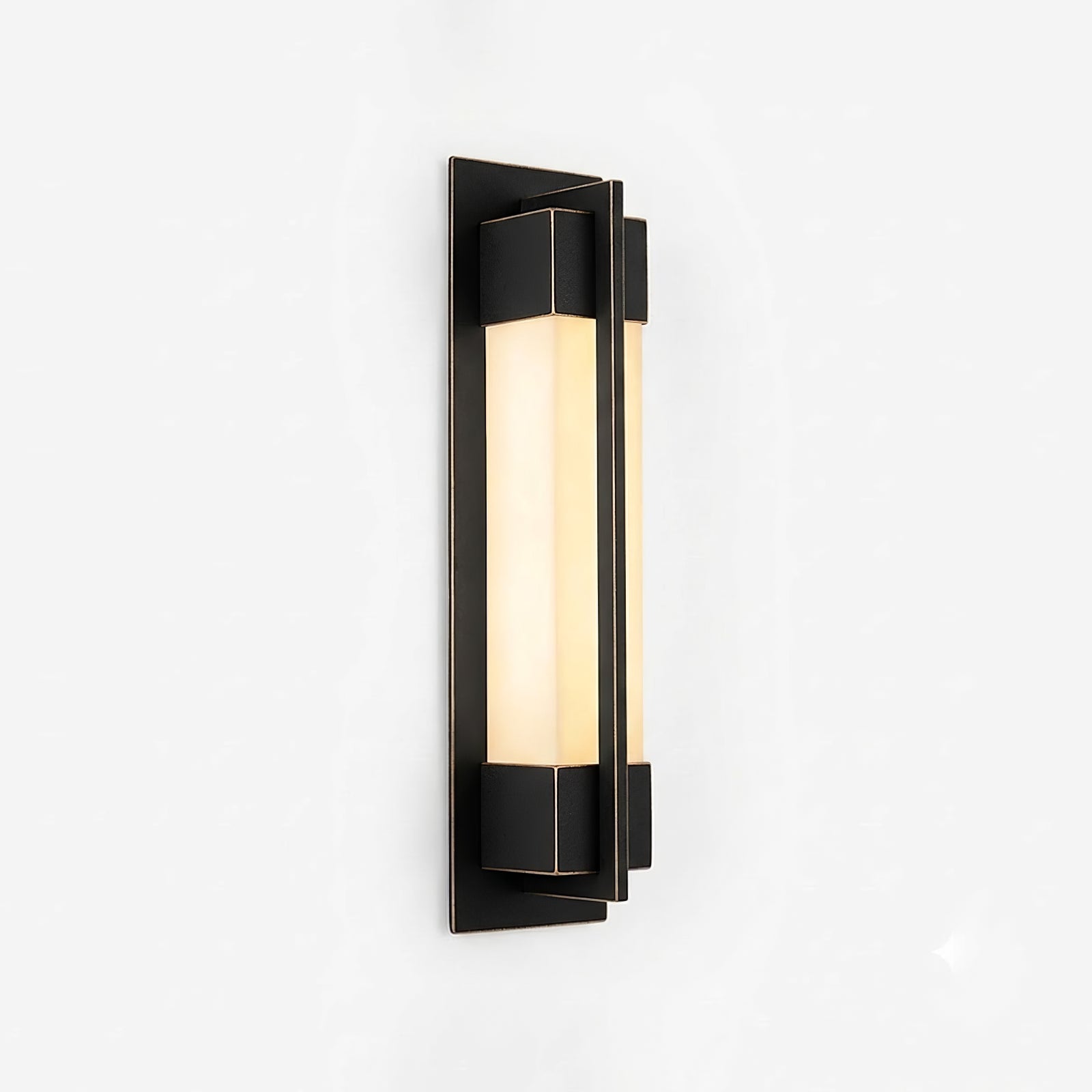 Rectangular Brass Resin LED Wall Lamp | wildoxy
