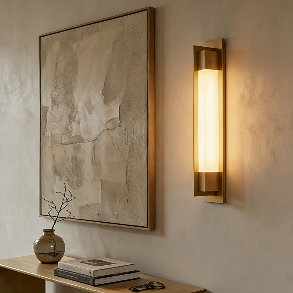 Rectangular Brass Resin LED Wall Lamp | wildoxy