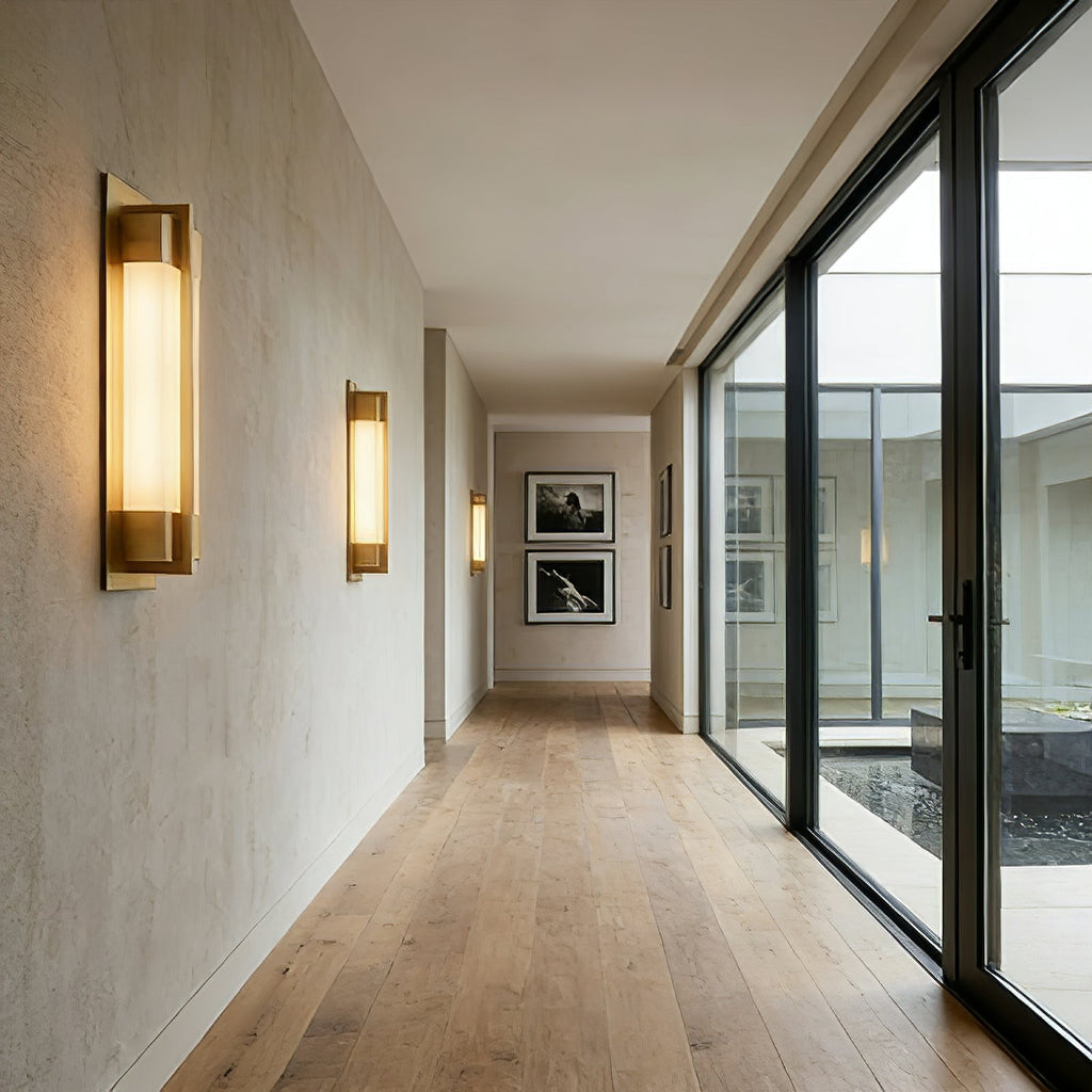 Rectangular Brass Resin LED Wall Lamp | wildoxy