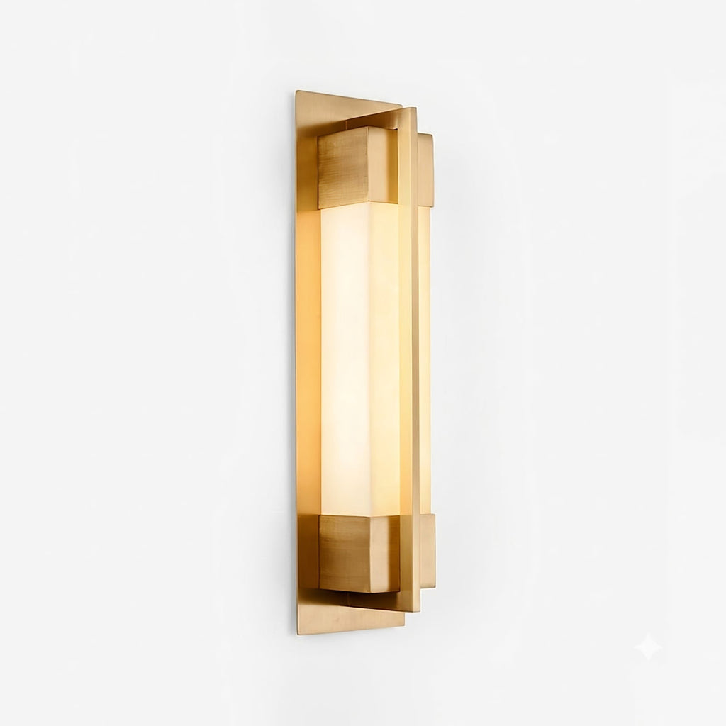 Rectangular Brass Resin LED Wall Lamp | wildoxy