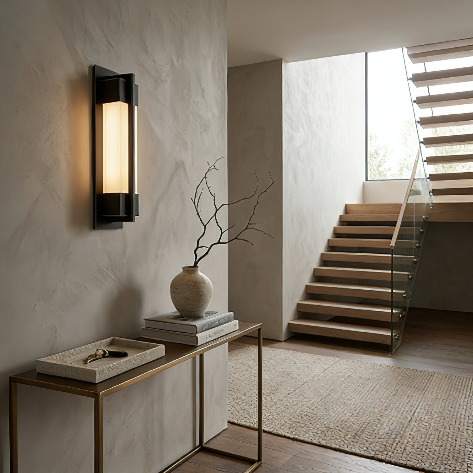 Rectangular Brass Resin LED Wall Lamp | wildoxy