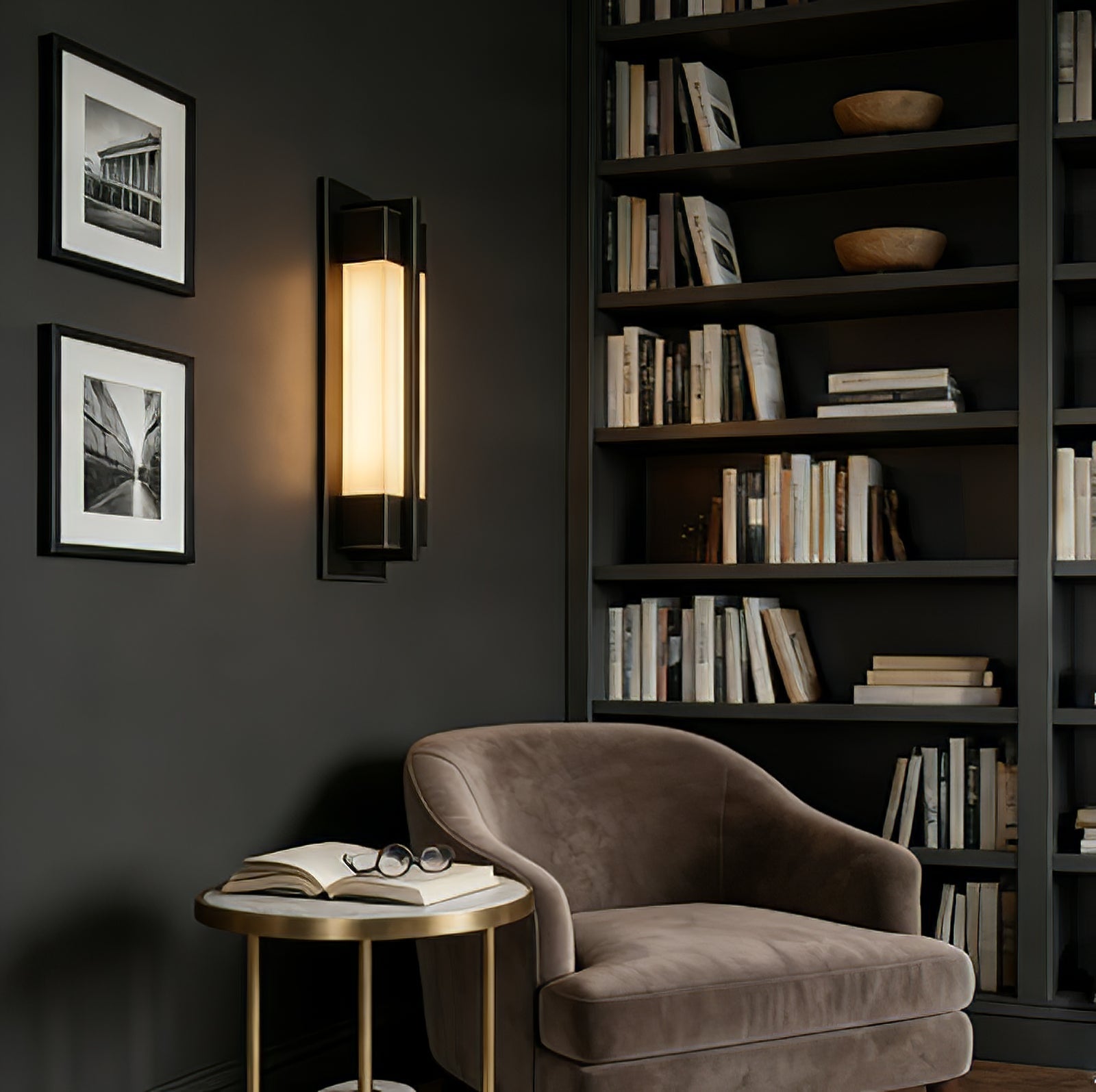 Rectangular Brass Resin LED Wall Lamp | wildoxy