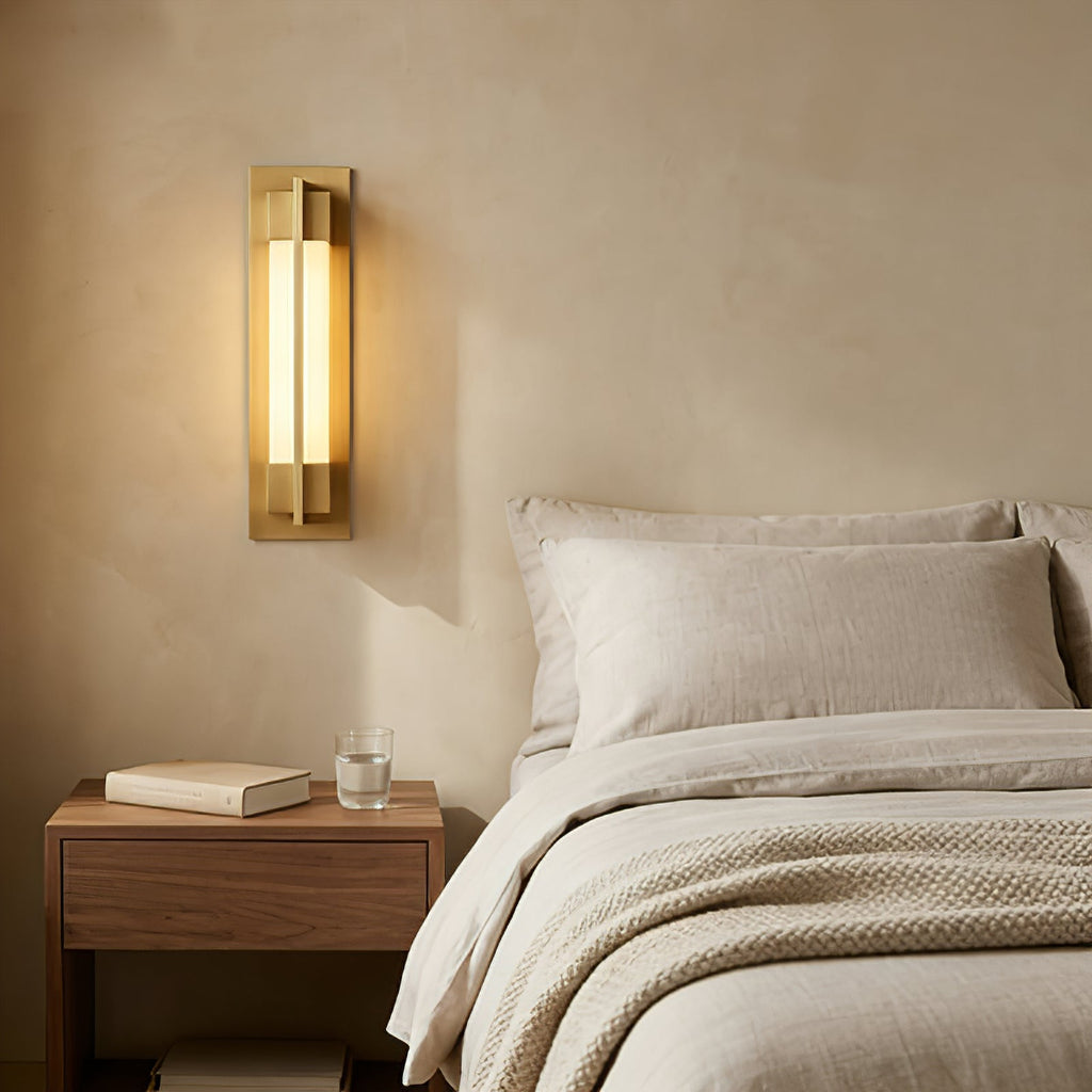 Rectangular Brass Resin LED Wall Lamp | wildoxy