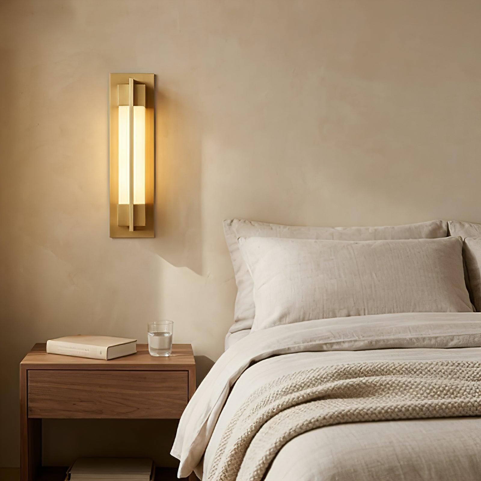 Rectangular Brass Resin LED Wall Lamp | wildoxy