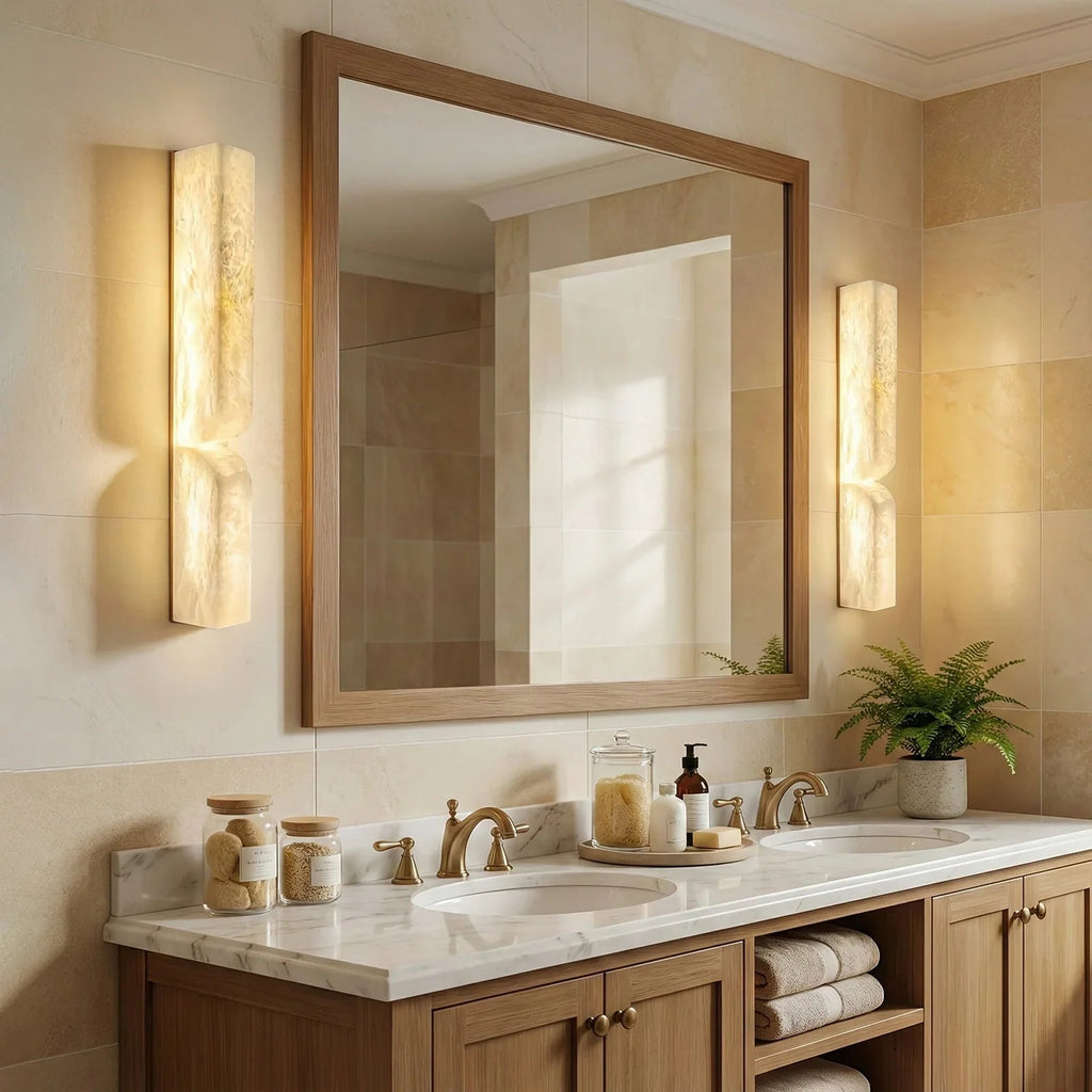 Rectangular Essence Alabaster Wall Sconce | wildoxy