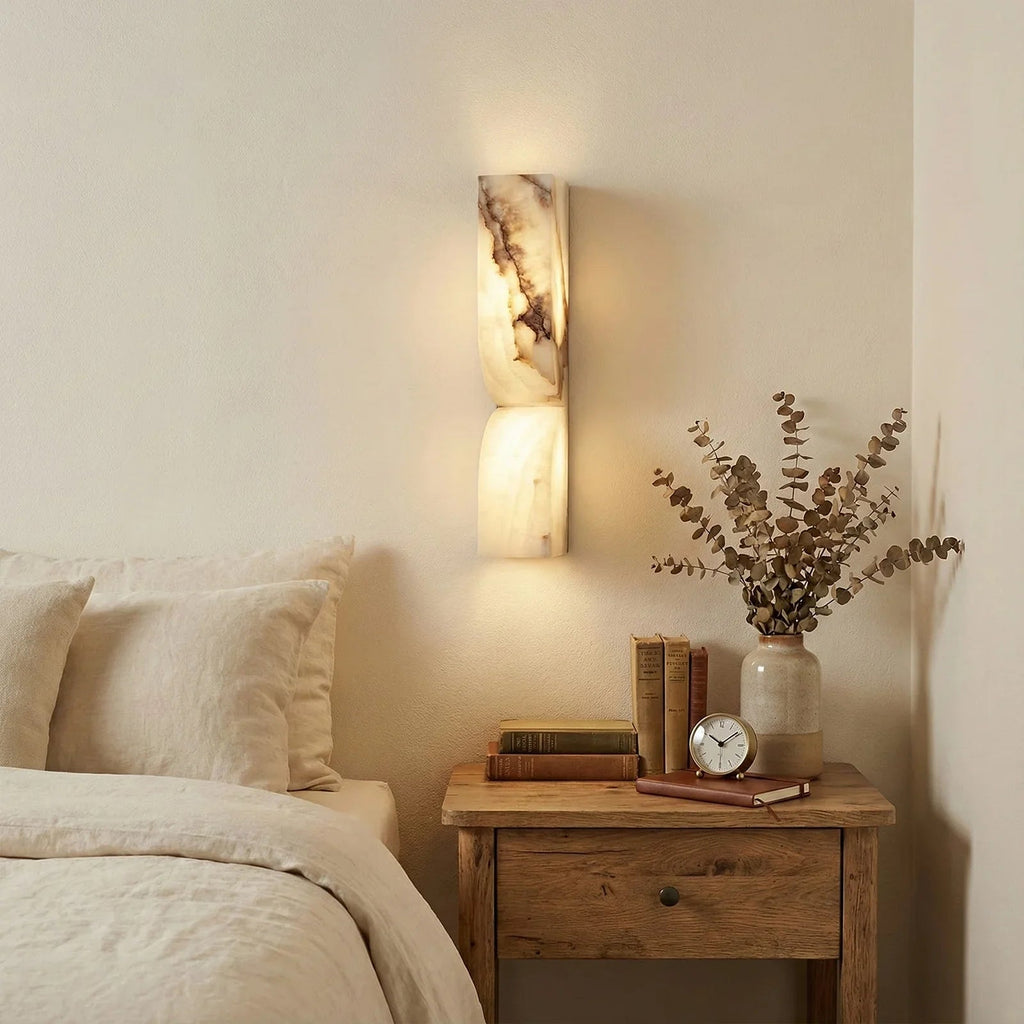 Rectangular Essence Alabaster Wall Sconce | wildoxy