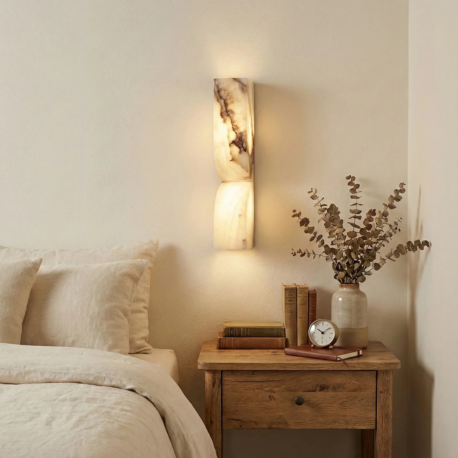 Rectangular Essence Alabaster Wall Sconce | wildoxy